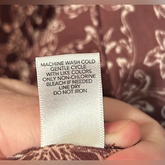 Christopher & Banks Large Floral Ruffle Blouse Brown - Picture 6 of 7